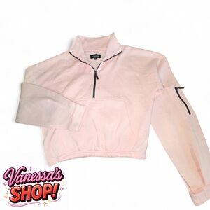 PrettyLittleThing Pullover Quarter Zipper Sweatshirt!